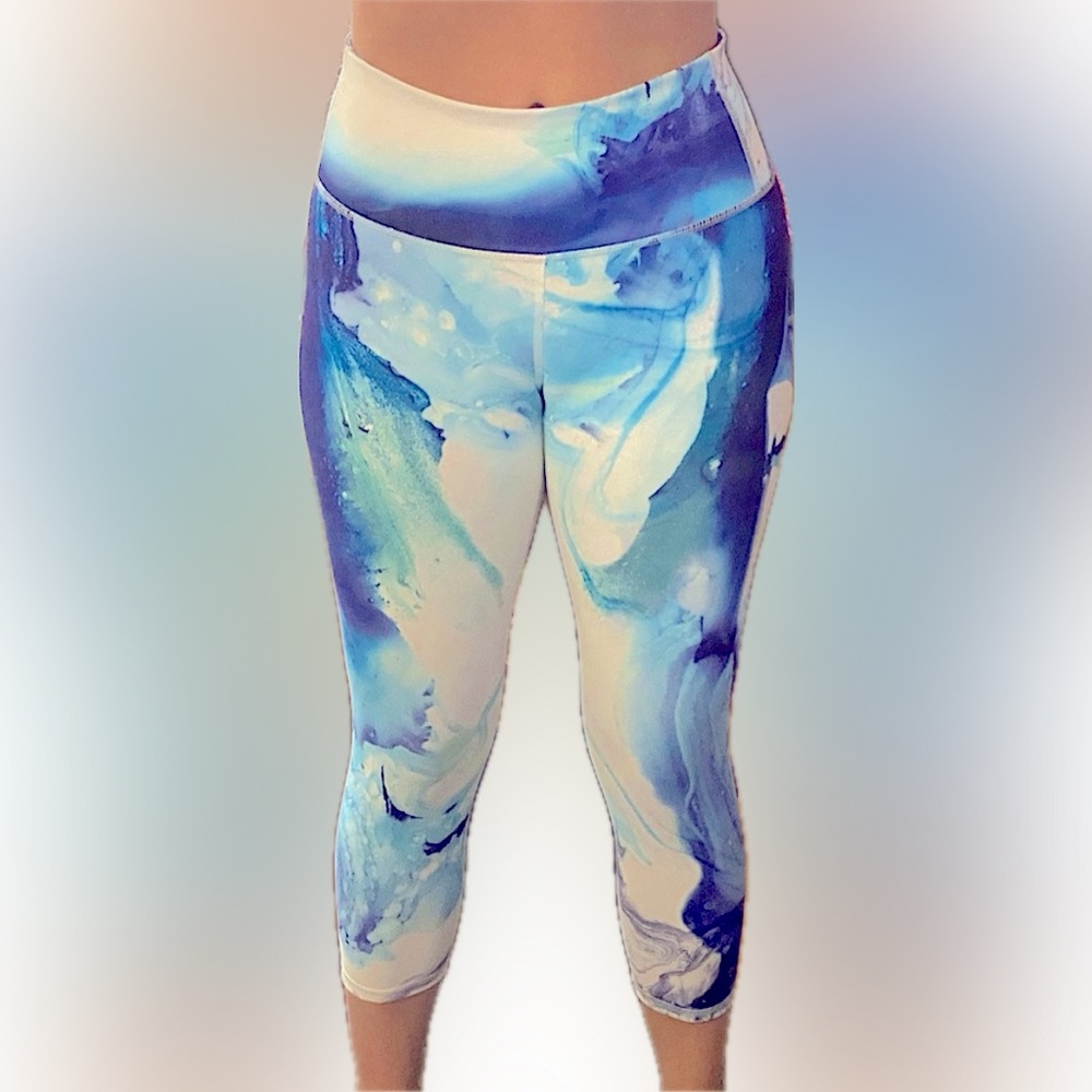 Athleta Ocean Wave capri leggings XL